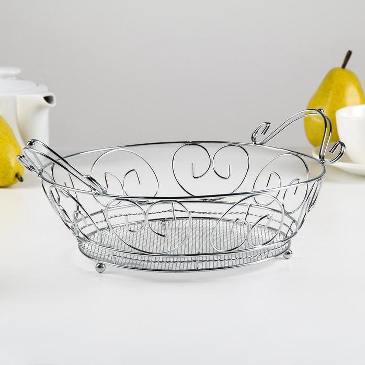 5267 Multipurpose round shape Stainless Steel Modern Folding Fruit and Vegetable Basket (Silver, 8 Shapes) DeoDap 5267 Multipurpose round shape Stainless Steel Modern Folding Fruit and Vegetable Basket (Silver, 8 Shapes) DeoDap